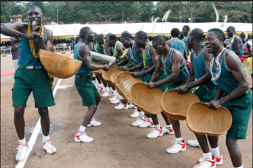 Acholi culture in Uganda showcasing traditional dance, dressing, cooking, and leadership.