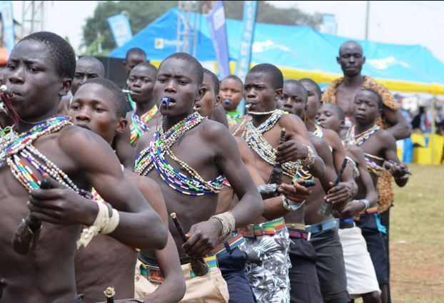 Bagisu people celebrating traditional Mount Elgon ceremonies